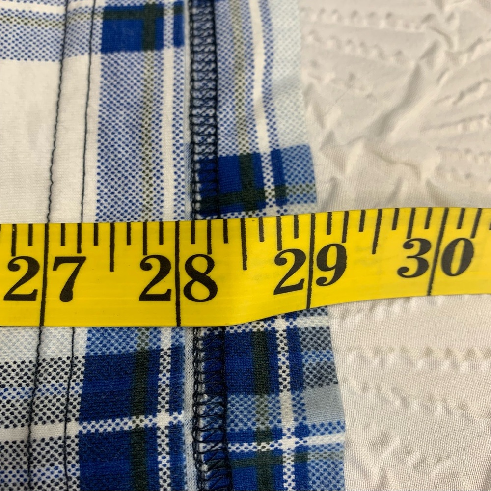 DANIEL CREMIEUX Men's Plaid Short Sleeve Blue & White Polo Shirt NWT Medium #959 - Picture 10 of 10